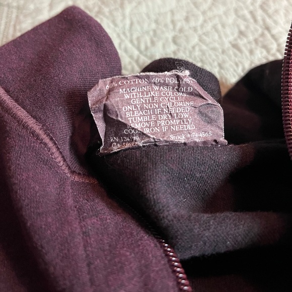 Johnston & Murphy Reversible Quarter Zip Pullover in Wine Color Size XL - Picture 8 of 10